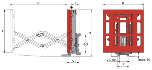 T 141 S-T 142 S Pusher - pusher with pallet retain